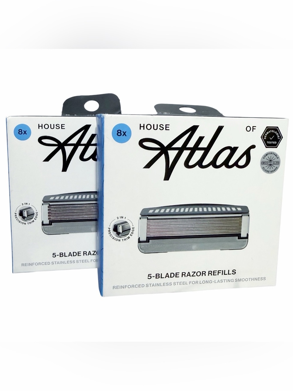 {Set of 2} House of Atlas 5 Blade Razor Refills 8 Count (16 Total) ~ New in Box